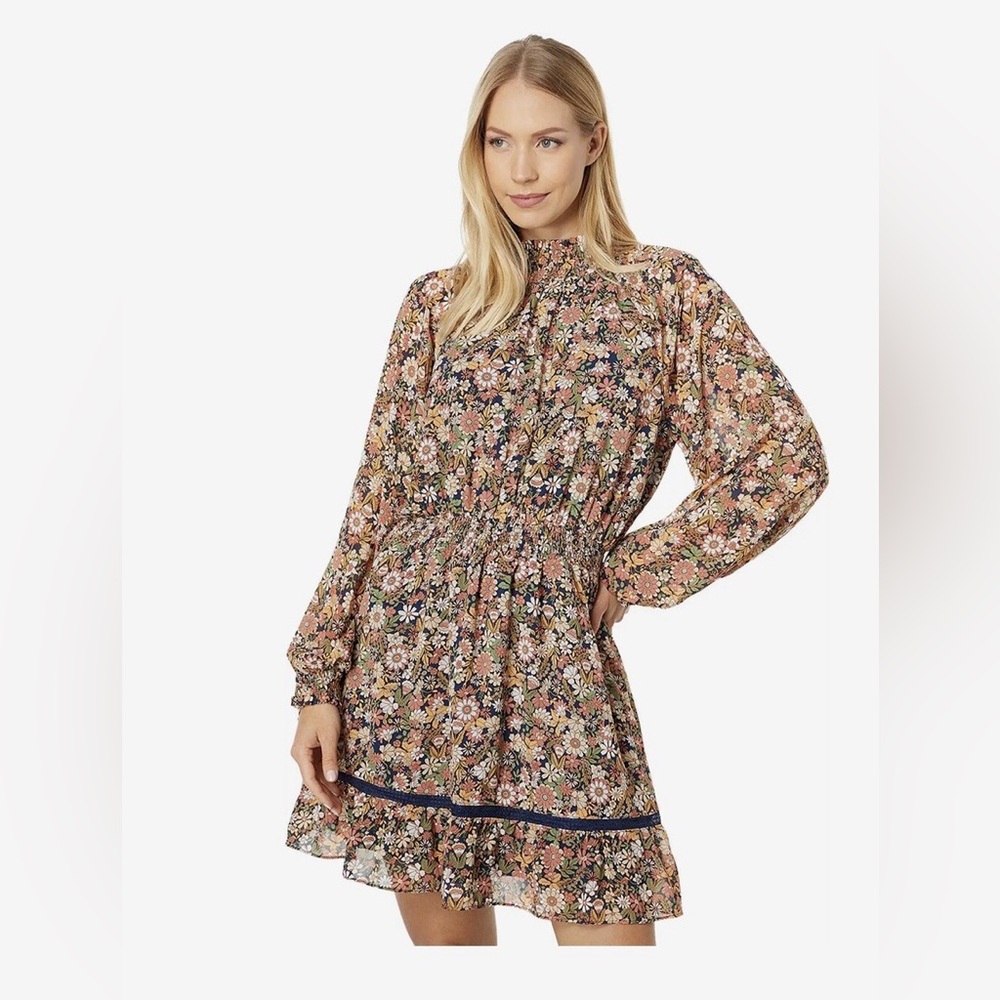 Lost + Wander Multicolor Floral Long Sleeve Dress